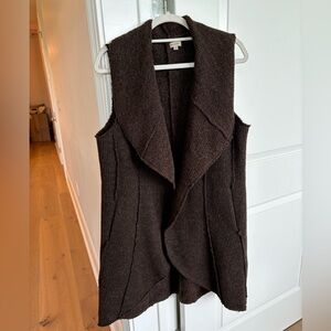 Long warm chocolate brown vest